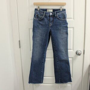 Free people Jeans High Rise Bootcut Ankle Raw Hem 27R